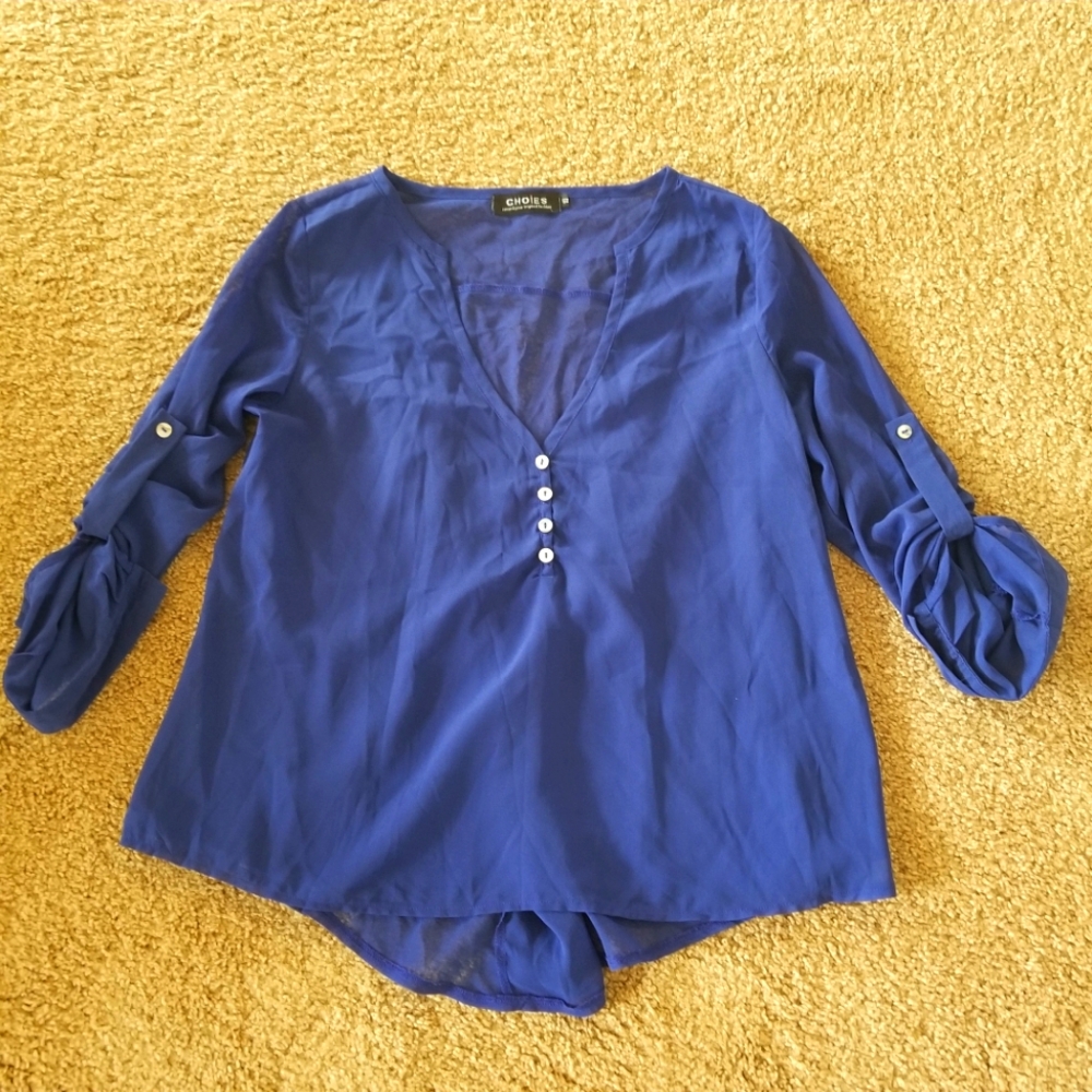 Womens Blue Dress Shirt